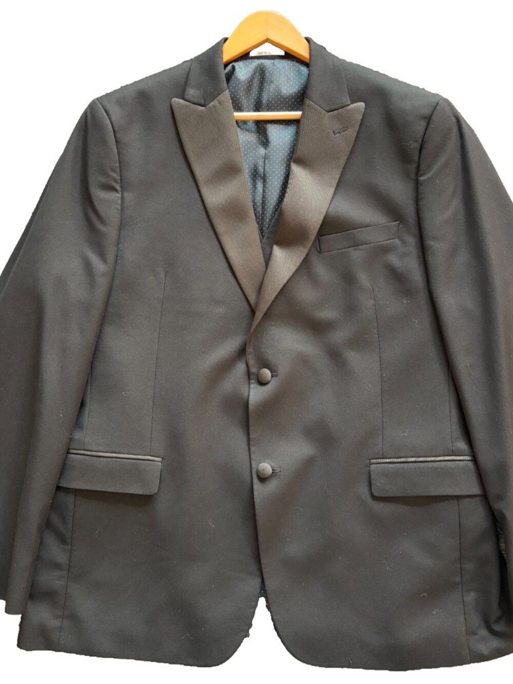 Alfani Men’s Black Tuxedo Jacket & Vest Set 44R Slim Fit Formal Wedding Prom
